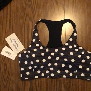 Outdoor Voices | Doing Things Bra in Black Polka